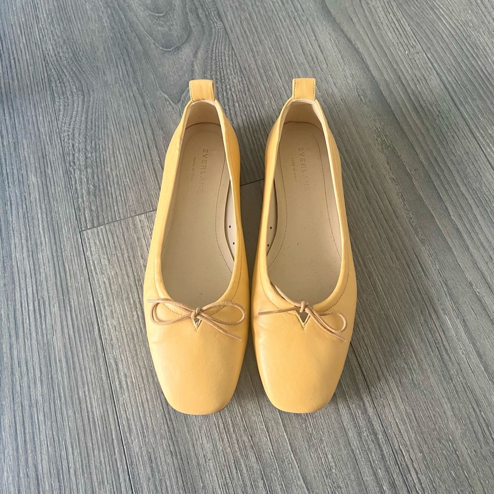 Everlane Italian Leather Day Ballet Flat, Yellow